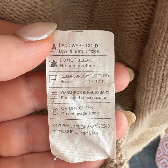 VINCE Sophie Yak-Wool Hooded Cardigan in Wheat Tann - Picture 9 of 9